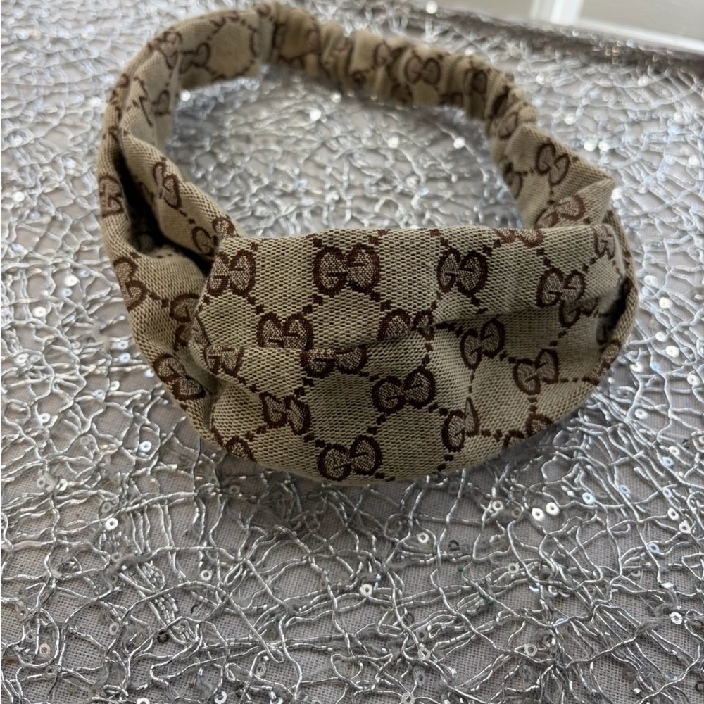 Fashion Double G’s Brown Patterned Headband